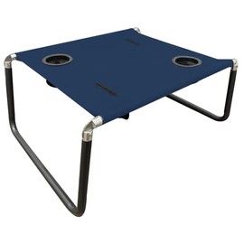 Neso Portable Beach Table with Cup Holders, Cell Phone Pockets, Lightweight for Picnics and Parks (Navy)