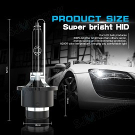 SJMYXCLW For Infiniti QX60 2014-2017 - 6000K 2x D2S Xenon HID Headlight Bulbs Hi/Low Beam