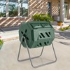 S AFSTAR Composter Tumbler Outdoor, 42-Gal Dual Chamber Tumbling Composter