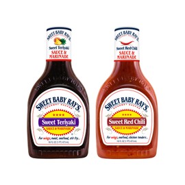 Sweet Baby Ray's Gourmet Sauce & Marinade Variety Pack 1 Sweet Red Chili Sauce, 1 Teriyaki Sauce. 2 ct. - Includes Sweet Baby Ray's Sticker