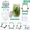 Kikerike Seed Sprouting Jar Kit with 4 Wide Mouth Mason