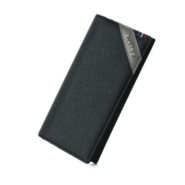 Edwin Men's Long Wallet, Stylish, Simple, Present, Black