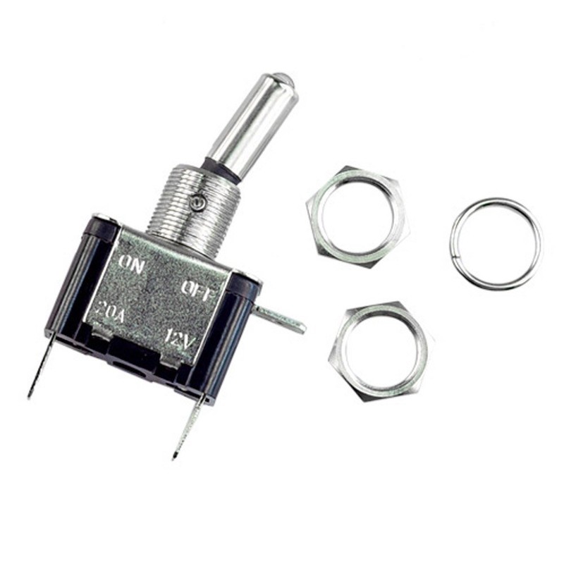E Support 12V 20A AMP Purple LED Light Rocker Toggle