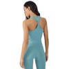 Yogalicious Ultra Soft Lightweight Cropped Racerback Tank Top - Teal