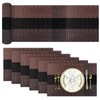 Aofmee Table Runner and Placemats Set of 6 Washable, Heat
