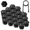 SkinoEu Wheel Nut Covers Bolts Caps Universal 17mm With Removal