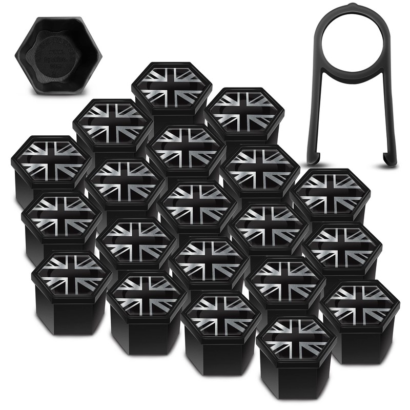 SkinoEu Wheel Nut Covers Bolts Caps Universal 17mm With Removal