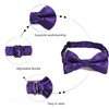 Alizeal Boys Classic Paisley Adjustable Pre-tied Bow Tie, Dark Purple