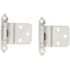Laurey 28642 3/8 Inch Inset White Semi Concealed Cabinet Hinges