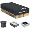 Rectangular Built In Stone Fire Pit Cover For In Ground