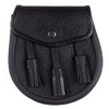 The Scotland Kilt Company Black Leather Day Sporran 4 Kilts