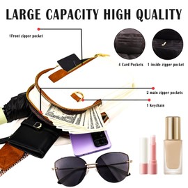 Farcauo Crossbody Bags for Woman Men Women's Crossbody Handbags Sling Bag White Cross Body Purses Shoulder Bag Travel Purse Fanny Chest Bag Trendy Over The Shoulder Bag for Women with Adjustable Strap