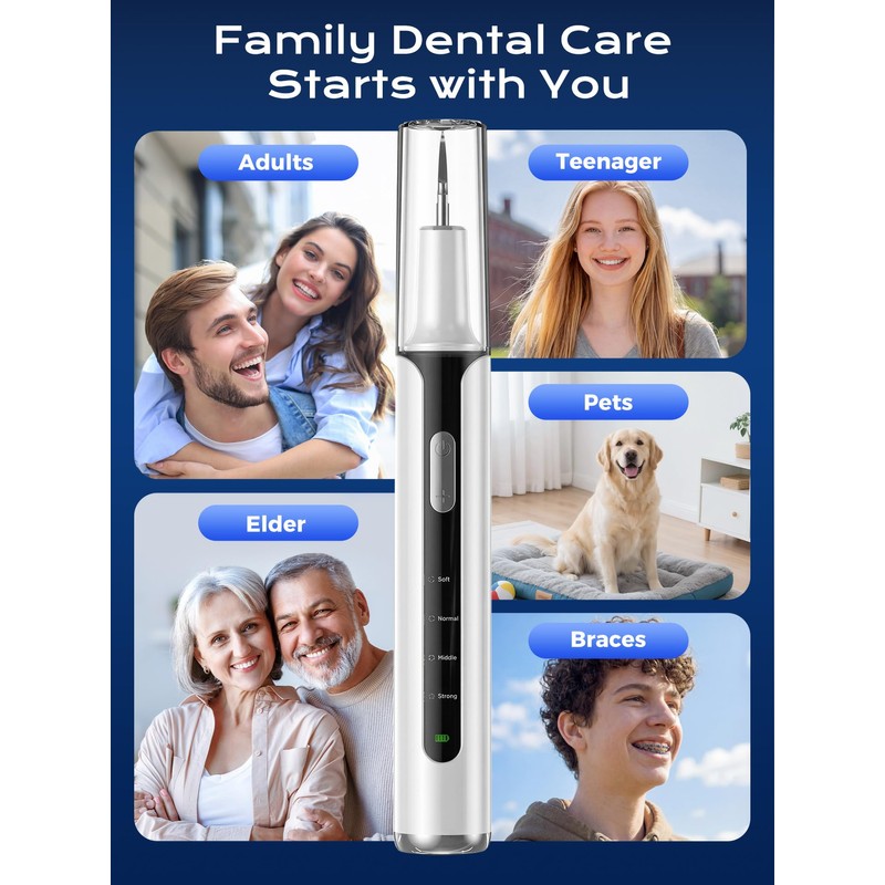Ultrasonic Plaque Remover for Teeth - 42kHz Tartar Remover with