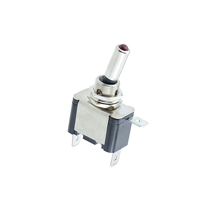 White LED illuminated On/Off Toggle Switch SPST 12V Flick Auto