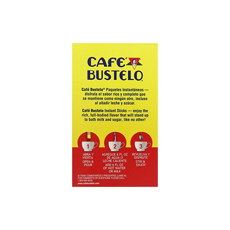 Cafe Bustelo Instant Espresso Coffee Single Serve Packets 6 Count