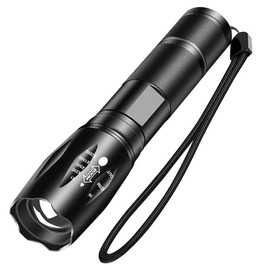 LED Torch Bright Small Torch Pocket Flashlight, Zoomable Water Resistant 5 Modes High Lumen Handheld Light for Camping Hiking Fishing Dog Walking