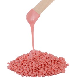 2.5lb Bulk Hard Wax Beads for Hair Removal, Brazilian Waxing Beans for Coarse Hair, Face, Underarms, Eyebrow, Back, Chest, Lip, Bikini Wax with 20 Large Waxs Sticks for Women Men, Rose