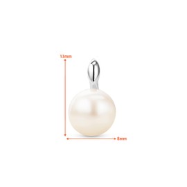 Orovi Pearl Stud Earrings, Sterling Silver White Freshwater Pearl Earrings for Women (Jewellery Set)