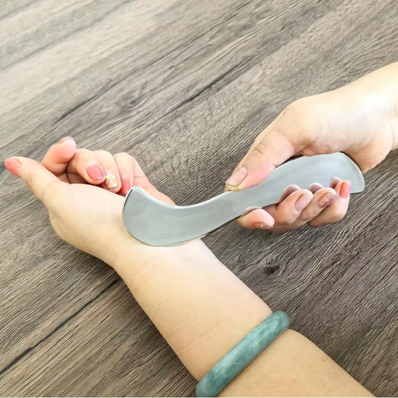 BYYDDIY Single-Bevel Stainless Steel Gua Sha Muscle Scraper Tool,Muscle Scraping