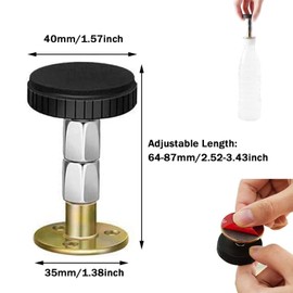 Pack of 4 Adjustable Bed Frame, Anti Shake Fixer with Thread, Bed Frame, Anti-Shake Tool, Headboard Stopper for Bed, Telescopic Support Bed Frame, for Bed, Cabinet, Chair, Sofa, Fridge