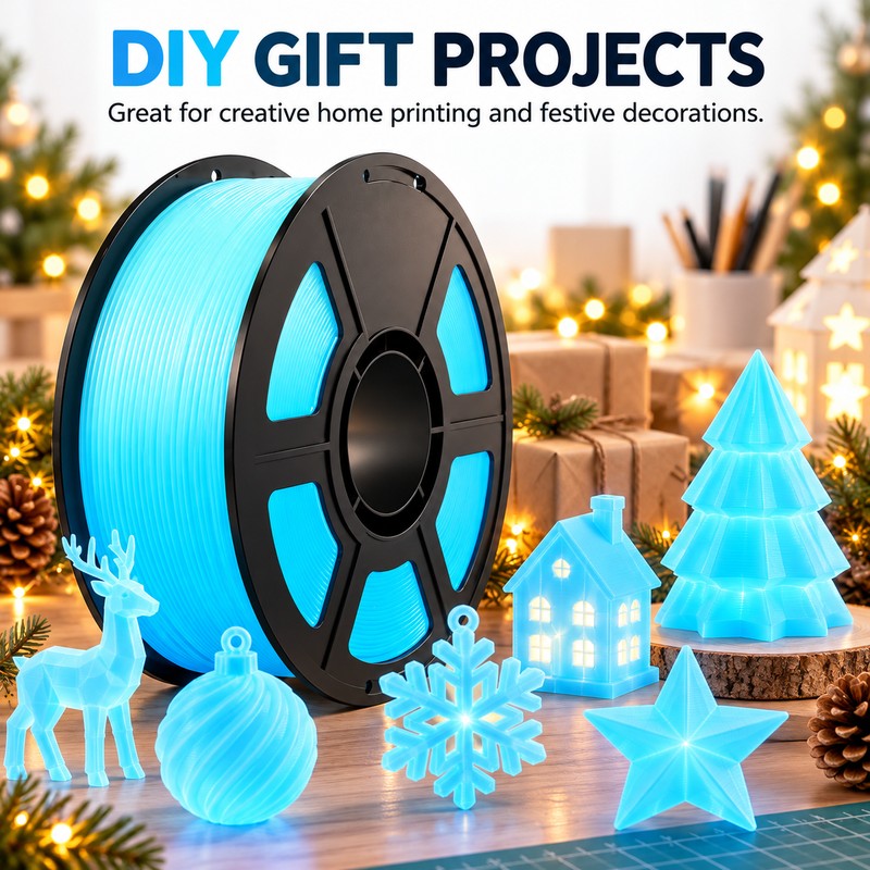 Glow in the Dark PLA Filament for FDM 3D Printing