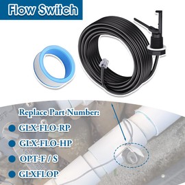 GLX-FLO-RP Pool Flow Switch for Hayward Goldline Aquarite Salt Systems, Pool Flow Sensor for Hayward Salt Cell and Salt Chlorine Generator System with 15ft Cable, Replace GLXFLORP Pool Flow Switch