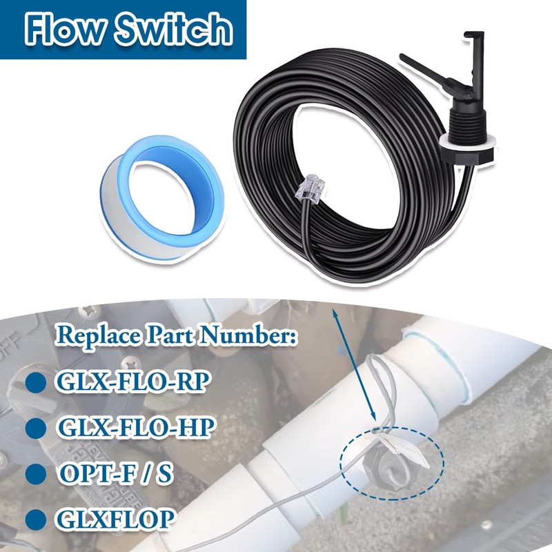 GLX-FLO-RP Pool Flow Switch for Hayward Goldline Aquarite Salt Systems,