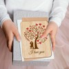 ORIGACH Large Wooden Anniversary Greeting Card with Envelope, Wooden Wedding