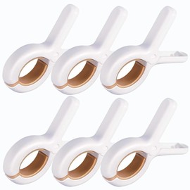 Luoqun88 Towel Clips for Sun Loungers,Beach Towel Clips,Plastic Towel Clips,Large Strong Grip Clothes Pegs,Large Beach Towel Clips for Sun Loungers,Laundry,Pool Chairs,Sunbeds(6PCS/Yellow)