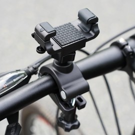 UPPEL Handyhalterung fahrra d um 360 ° Drehbarer Motorrad Handyhalterung Lenkerklemme Fahrrad Zubehör für Roller/Fahrrad/Motorrad für Phone und mehr 2,1–3,5 in Breite Handys,Schwarz