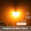 Qualilux Dusk to Dawn Bug Light Bulbs Outdoor, 1900K Amber