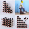 FDHUIJIA Wine Rack Small countertop Cabinet Stackable Storage Wooden freestanding