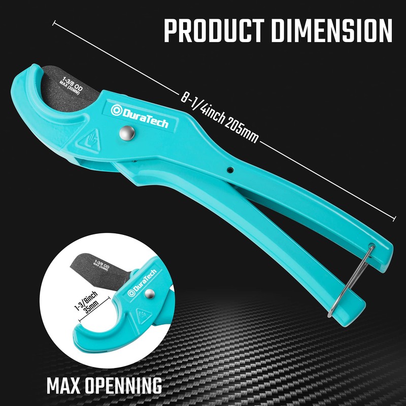 DURATECH PEX Pipe Cutter, Tubing Cutter for 1/8"-1" PEX and