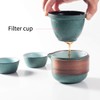 Mini Travel Ceramic Tea Pot Set Chinese Kung Fu Teapot,