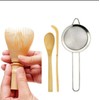 4 PcsMatcha Tea Set: Bamboo Matcha Whisk Set, Spoon, Holder & Sieve, Japanese Matcha Set Starter Kit, forMatcha Making Kit Accessories, Gifts for Tea Lovers Beginners Enthusiasts