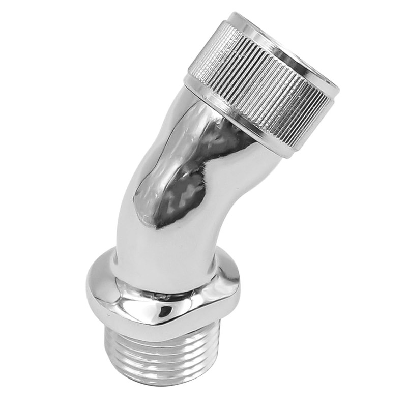 Tiardey Silver Chrome-Plated G1/2" Elbow Adapter for Shower Head Extender
