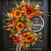 Fall Wreaths for Front Door 24 Inch Outside, Autumn Rustic