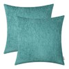 BRAWARM Chenille Throw Pillow Covers 18x18 Inches - Pack of