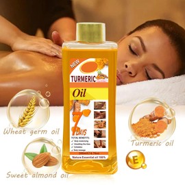 DXHBALK Turmeric Body Oil, Organic Turmeric Oil for Skin, Soft7 Tumeric Massage Oils for Face and Body, Super Vitamin C Body Oils 7 Days, Natural Moisturizing Kojic Body Oil (2 PCS, 200ML)