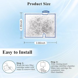 Switior Small Aquarium Filter Cartridge, Replace Fish Tank Filter Cartridges Compatible with QuietFlow E Internal Power Filter Size 10 and Minibow Aquarium Filters Size 1/2.5/5