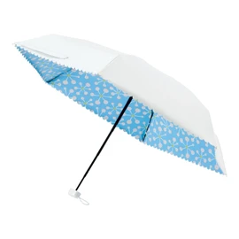 Moonbat [ESTA] Parasol Folding Umbrella, Women's, For Rain or Shine, Light Blocking, Heat Blocking, UV 5 Flat Mini, Split, 31-230-30260-22 White