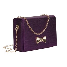 SwankySwans Girl's Flora Crossbody Clutch Bag, Purple, Small