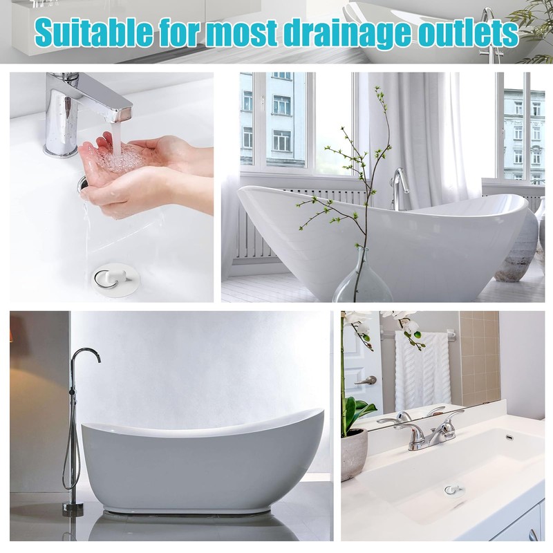 Bathtub Plug, 5 PCS Rubber Bath Plugs Kitchen Sink Plug