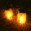 Mason Jar Solar Lights Lanterns, 8-Pack Amber Flame Flicker Lights