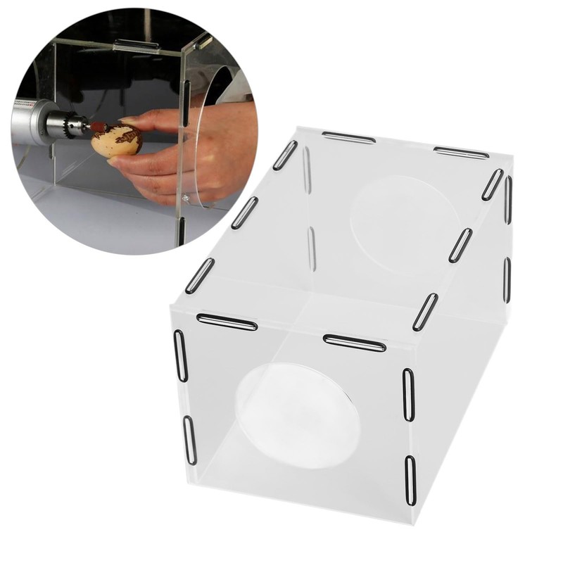 Closed Sanding Box Highly Transparent Rectangular Table Polishing Tool for