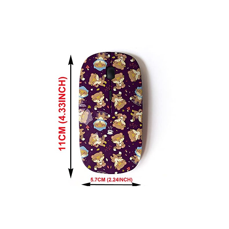 2.4G Wireless Mouse with Cute Pattern Design for All Laptops