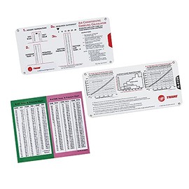 Trane Kit - (1) R22 & (1) R410 Slide Charging Calculator with Graphs & (1) PT Chart