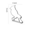 Keewah 5 inch Cardinal Bird Cookie Cutter, Stainless Steel