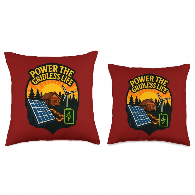 Power The Gridless Life Prepper Solar Off-Grid Cabin Prep Throw