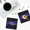 Billiards Coasters Square Leather Drinks Coaster Set with Holder for